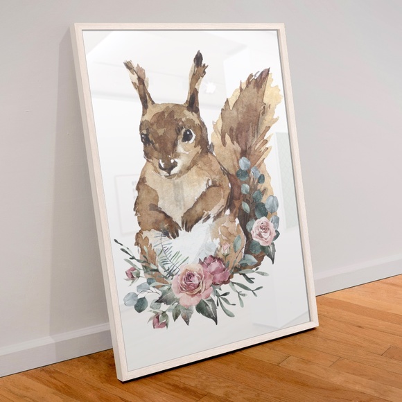 Squirrel Wall Art Watercolor Illustration Print Poster Unframed - Picture 3 of 10